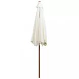 krémszínű napernyő fa rúddal 270 x 270 cm