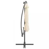 függő, homokszínű ernyő LED-del, fém rúddal 300 cm