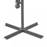 függő, homokszínű ernyő LED-del, fém rúddal 300 cm