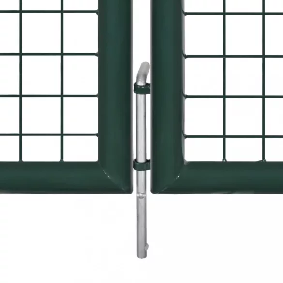 zöld acél kerítéskapu 300 x 100 cm