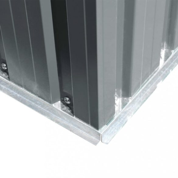 szürke fém kerti fészer