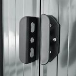 szürke fém kerti fészer 204 x 132 x 186 cm