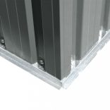 szürke fém kerti fészer 204 x 132 x 186 cm