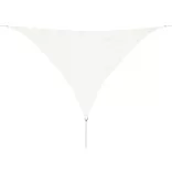 háromszög alakú HDPE napvitorla 3,6 x 3,6 x 3,6 m fehér