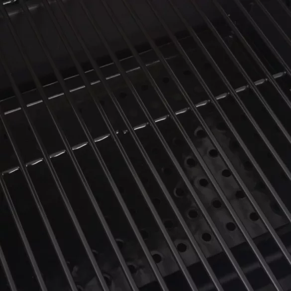 BBQ fekete faszén grillsütő polccal