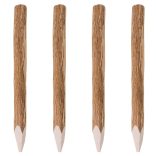 4 db kihegyezett mogyorófa kerítésoszlop 90 cm