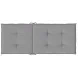 4 db szürke szövet kerti magas háttámlájú székpárna 120x50x3 cm