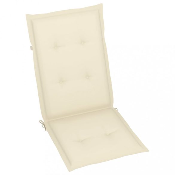 2 db krémszínű szövet magas háttámlájú székpárna 120x50x3 cm
