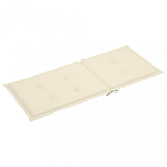 2 db krémszínű szövet magas háttámlájú székpárna 120x50x3 cm