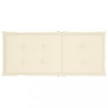 2 db krémszínű szövet magas háttámlájú székpárna 120x50x3 cm