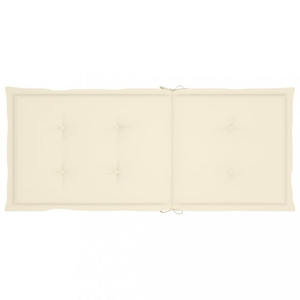 2 db krémszínű szövet magas háttámlájú székpárna 120x50x3 cm