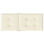 4 db krémszínű szövet magas háttámlájú székpárna 120x50x2 cm