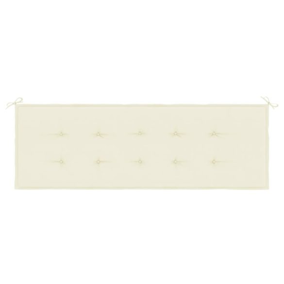 krémszínű oxford szövet kerti padpárna 150x50x4 cm