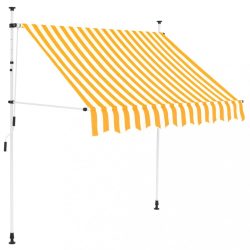   narancssárga-fehér csíkos kézzel feltekerhető napellenző 200 cm