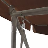 kávébarna kültéri hintaágy tetőponyvával