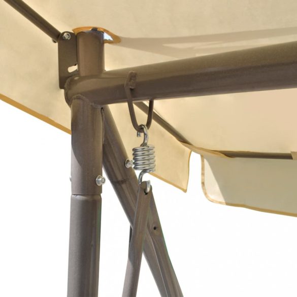 homokfehér kültéri átalakítható hintaágy tetőponyvával