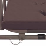 kávébarna kültéri átalakítható hintaágy tetőponyvával