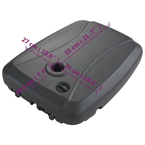 fekete kültéri napernyőtartó talp