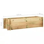 impregnált fenyőfa emelt kerti zöldségágyás 120 cm