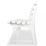 fehér műanyag kerti pad 145,5 cm