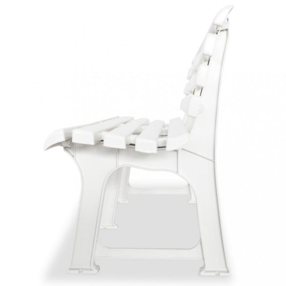 fehér műanyag kerti pad 145,5 cm