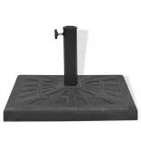 négyszög alakú, fekete gyanta napernyő talp 12 kg