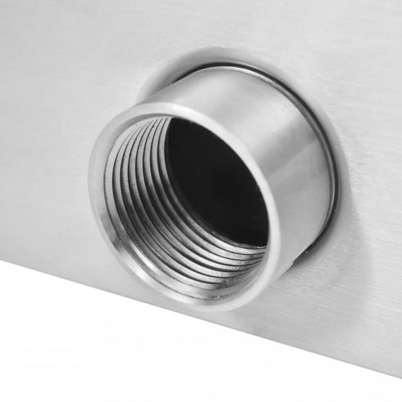 ezüstszínű rozsdamentes acél medence-szökőkút 30 x 9 x 26 cm