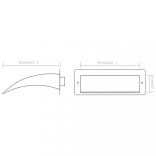 ezüstszínű rozsdamentes acél medence-szökőkút 30 x 9 x 26 cm