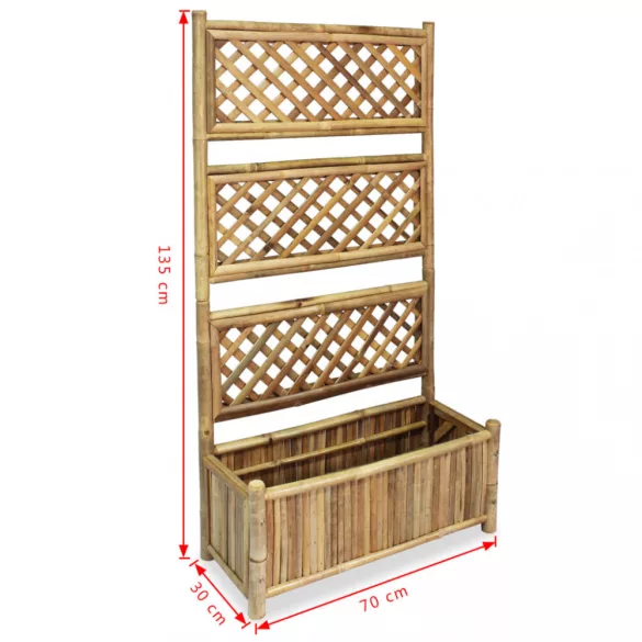 bambusz kerti magaságyás apácaráccsal 70 cm