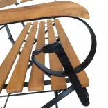 összecsukható tömör akácfa kerti pad 112 cm
