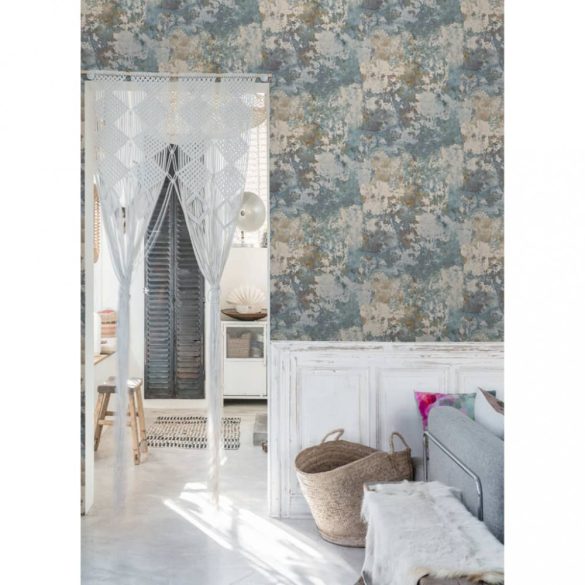 DUTCH WALLCOVERINGS szürke-zöld betonhatású tapéta