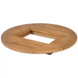 tíkfa sörös rekesz asztallap 70 cm