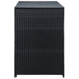 fekete rattan dupla tároló gurulós kukához 148 x 80 x 111 cm