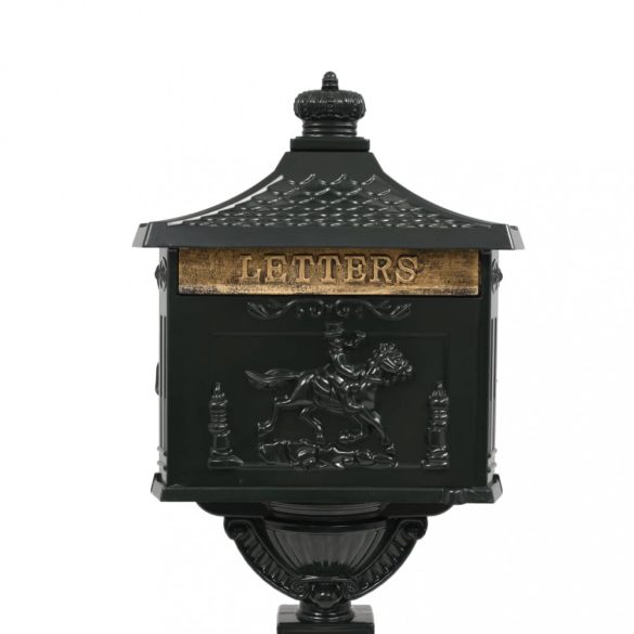 zöld, vintage stílusú, rozsdamentes alumínium álló postaláda