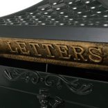 zöld, vintage stílusú, rozsdamentes alumínium álló postaláda