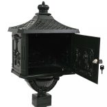 zöld, vintage stílusú, rozsdamentes alumínium álló postaláda