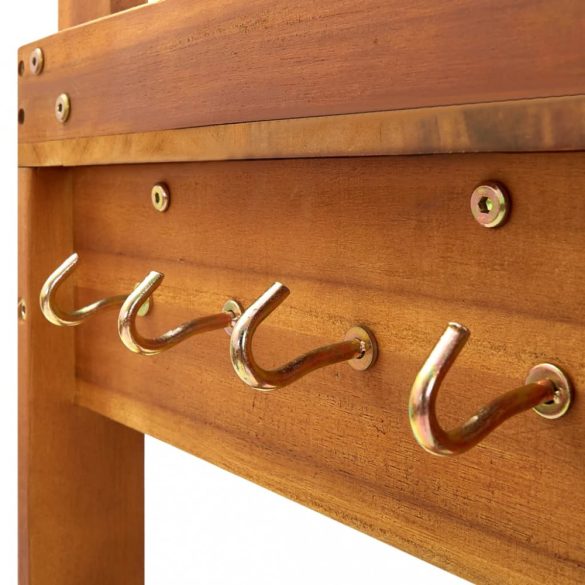 tömör akácfa kerti zsúrkocsi 92 x 43,5 x 141,5 cm