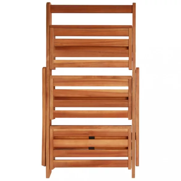 3-szintes tömör akácfa virágtartó 50 x 63 x 80 cm