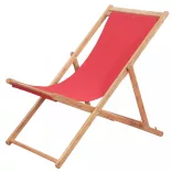 piros összecsukható szövetkárpitos favázas strandszék