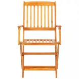 7-részes összecsukható kerti tömör akácfa étkezőszett