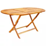 7-részes összecsukható kerti tömör akácfa étkezőszett