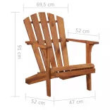 tömör akácfa kerti Adirondack szék