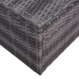 7-részes szürke polyrattan kerti bútorszett párnákkal