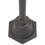 bronzszínű 2-égős alumínium kerti állólámpa, E27, 220 cm