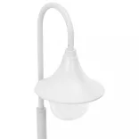 fehér alumínium kerti állólámpa, E27, 120 cm