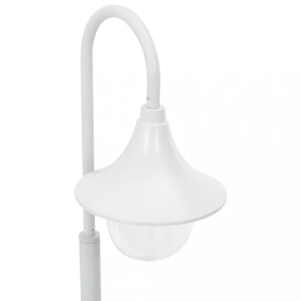 fehér alumínium kerti állólámpa, E27, 120 cm