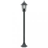 6 db sötétzöld alumínium kerti állólámpa, E27, 110 cm