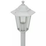 6 db fehér alumínium kerti állólámpa, E27, 110 cm