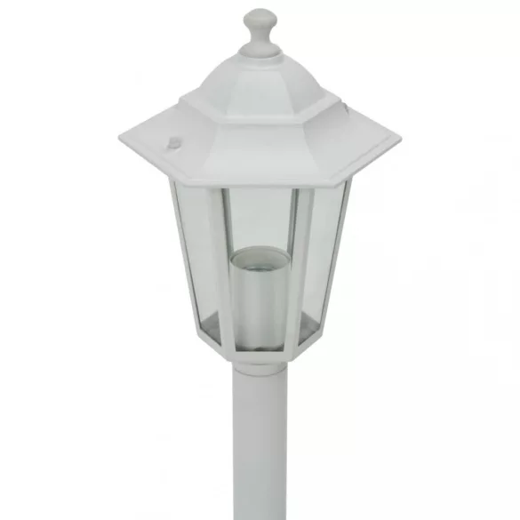6 db fehér alumínium kerti állólámpa, E27, 110 cm