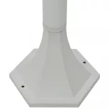 6 db fehér alumínium kerti állólámpa, E27, 110 cm